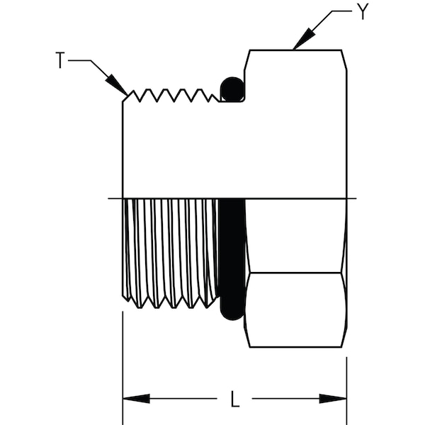 World Wide Fittings O-Ring Hex Plug Stainless Steel 6408X08SS - main
